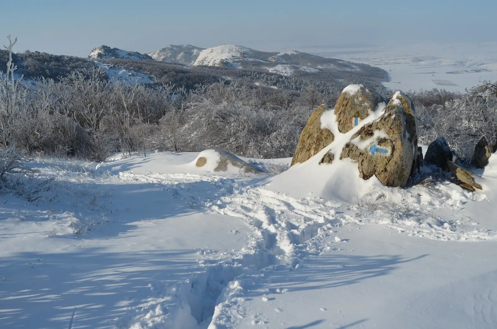  Dincolo de vf. Vraju, marcajul cotește la stânga - Andrei Raftopol