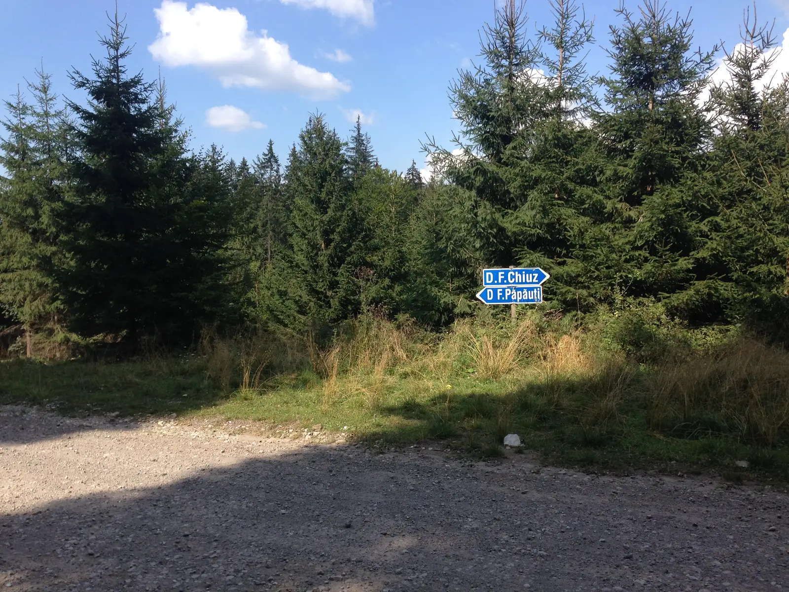 Păpăuţi – Valea Păpăuţi – pasul dintre Păpăuţi şi Comandău (creasta principală)